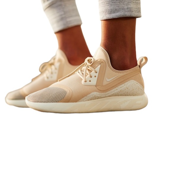 Nike Shoes - Nike LunarCharge Essential Oatmeal/Sail-Volt Running Shoes Size 6.5
